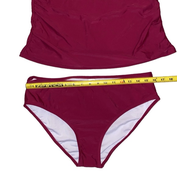 NEW tummy control 2 piece ruched halter swimsuit - Picture 9 of 11